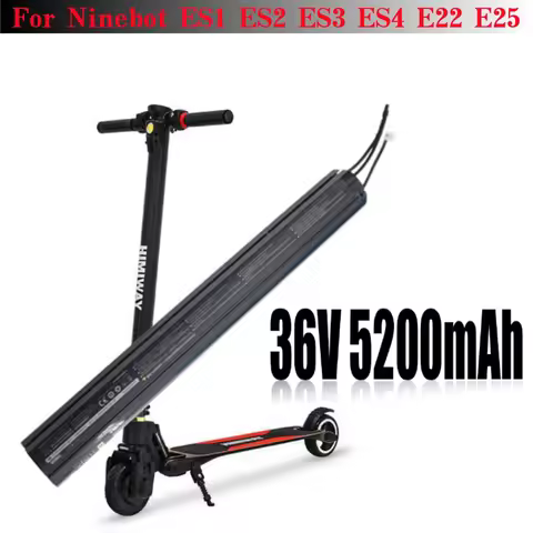 For Ninebot Segway Es1 / ES2 / Es3 / Es4 Scooter 100% New Battery Pack, Suitable 36V 5200mAh