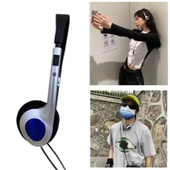Y2k Retro Headphones - MP3 Walkman Headphone - Sports Classic Fashion CD Photo Props - Wired Earphon