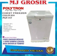 POLYTRON PCF 117 CHEST FREEZER BOX 100 L LEMARI PEMBEKU 100 LITER