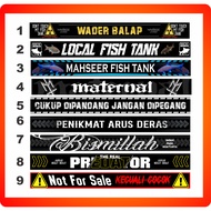 Fierce Fish Aquarium Sticker predator Fish/ mahseer fiish tank/