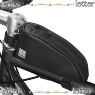 LETTER Bike Top Tube Bag, 600D Polyester Reflective Bike Frame Bag, Portable Triangle 0.3L 0.6L Wate