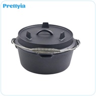 Dutch Oven with Bail Handle Heavy-Duty Cast Iron Pot with Lid Cooking Pot with Lid Sturdy Cookware C