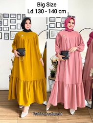 GAMIS CRINKLE LD 110 LD 120 LD 130 LD 140 TERBARU 2024 PREMIUM JUMBO DRESS WANITA CRINKLE BAJU KONDA