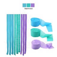 [SG] Value set | 23m Crepe paper backdrop | Tiffany Green Lilac Mermaid