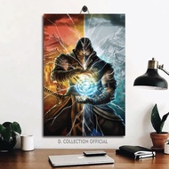 Mortal Combat Player Wall Decoration 20X30 / D. Collection Official Game Room Decoration/s Mortal Co