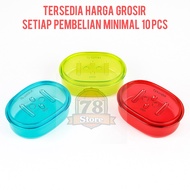 Camay Soap Holder, Bar Soap Holder with Shatterproof Plastic Lid Lucky Star Soap Box/