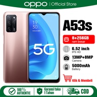 OPPO A53s 5g ram 8 256gb Original Handphone second Smartphone android 11.0 13+8MP FHD Kamera promo cuci gudang cod asli A53