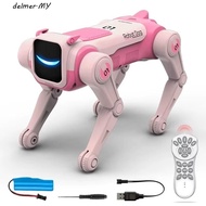DELMER RC Robot Dog, Programmable Bionic Robot Dog, Stunt Robot Voice Command Singing Dancing Electr