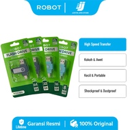 ROBOT Flashdisk 8GB 16GB/ 32GB/ 64GB USB2.0/3.2 Dual OTG Interface Up to 70MB/S Rotatable U-disk wit