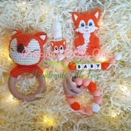 Handmade Personalised Pacifier clip_Customised Baby name teether clip_Baby box_Teether_Baby Teething