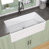 LOCAL STOCK-White Farmhouse Sink Fireclay Farmhouse WHITE Kitchen Sink Apron Front Single Bowl Farm 