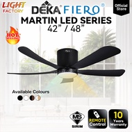 FIERO MARTIN LED 48" 42" LED 5 Blades DC Motor Ceiling Fan with Light 24 Speeds Remote Control SIRIM