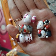 Hello Kitty figure, black Chinese clothes, Hello Kitty police, etc.