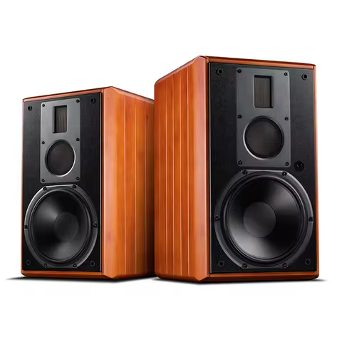 A-783 HIVI M5A 3 Way Wireless Active Bookshelf Speakers 8" Midbass Isodynamic Ribbon Tweeter WIFI WL