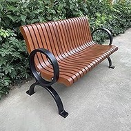 Garden Bench, Outdoor Park Bench, Patio Bench, Front Porch Bench Weatherproof, Slatted Design, with 
