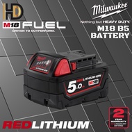 Milwaukee M18 5.0AH Battery / Milwaukee Red Lithium Battery / 2 Year Warranty / M18B5