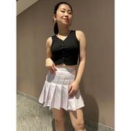 Crowds Favorite Ganni Top in White & Black Fitted Waistcoat