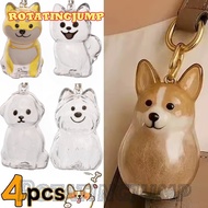 1-4Pcs Transparent Puppy Shaped Key Holder - Creative, Fashion, Funny - Dog Hair Storage Box Keychai