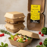 [1BOX=300PCS] PAPER FOODBOX KRAFT M/L/XM LAUNCH BOX