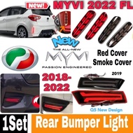 Perodua Myvi All New 2022 2018 LED Rear Bumper Reflector Brake Light Lamp 2020 2021 Signal Driving Lampu Accessories DRL