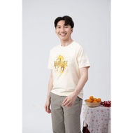 DP | Prosperity Gold Horse Beige T-Shirt - 6810TRF
