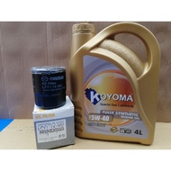 MAZDA 3, 5, 6 2.0cc, MAZDA CX5 2.2 DIESEL OIL FILTER + KOYOMA 5W40 FULLY SYNTHETIC ENGINE ENGINE OIL