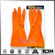 [12 pasang] JASON Sarung tangan karet Latex Cleaning Servis Cuci Piring wastafel RJ