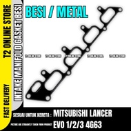 T2 Mitsubishi EVO 1, EVO 2, EVO 3, 4G63, 4G63-T  Intake Manifold Gasket METAL BESI