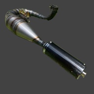 Vespa exhaust plate 0.9mm carbon silencer 3 inch competition 150-187cc