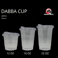 ♞Dabba Cup with Strawless Lid / PP CUP 50pcs