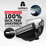 Nethers Undercut Trimmer CURVED EDGE Foil & Trimmer Replacement Blade Head | Close Shave 'Snap-On' T