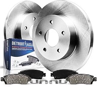 Detroit Axle - Pair (2) Rear Disc Brake Kit Rotors w/Ceramic Pads w/Hardware for 04-05 Century - [97