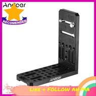 BEST SELLER Andoer Universal Camera L-Shape Bracket Plate Holder 1/4 & 3/8 Inch Screw Mount Aluminiu