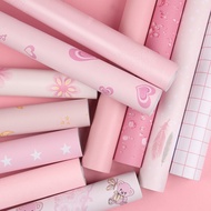 Pink Wardrobe Desktop Sticker Cabinet Self-Adhesive Wallpaper Wallpaper Waterproof Dormitory Bedroom