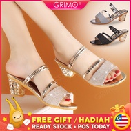 READY STOCK💝GRIMO Strendmax Highheel Women’s Kasut Wanita Sandal Shoe Shoes Travel High Heels Peremp