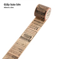 Journamm 11-Thiết Kế Vintage Băng Giấy Washi Dài 3M Đắp Mặt Nạ Băng Cho DIY Thêu Sò Dán Đồ Dùng Học