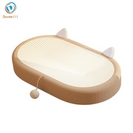 [Dovewill] Cat Scratcher Pad Support Furniture Protector Cat Scratcher Cardboard Oval Cat Scratch Pa