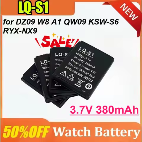 3.7V 380mAh LQ-S1 Smart Watch Battery Durable SmartWatch Lithium Rechargeable Battery for DZ09 W8 A1