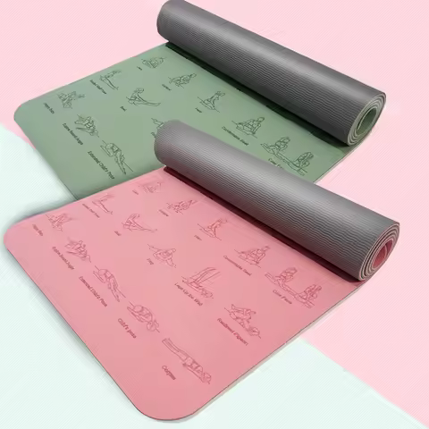 TPE Yoga Mat 183cm*57cm Eco-friendly Non-Slip Sports Fitness Mat For Exercise Yoga And Pilates Gymna