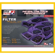 UMA RACING AIR FILTER DUAL KIT YAMAHA Y15ZR LC135 NVX155 HONDA RS150 PCX150 Y16 Y16ZR