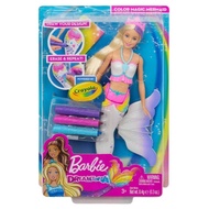 Barbie Mermaid Doll With Crayola Magic Color Original Mattel - Boneka