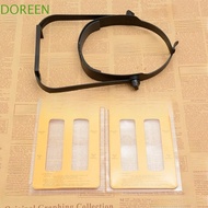DOREEN Headband Magnifier, Simple Interchangeable Lenses Elderly Person Handsfree Magnifier, Black P