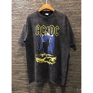 HG AC/DC THUNDERSTRUCK ARTWORK MUSIC BAND ROCK METAL ANGUS YOUNG BLACK T-SHIRT เสื้อวินเทจ วงดนตรีร็อค แบรนด์เอซีดีซี acdc เสื้อยืดคอกลม