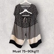 FITS 75-90KG SET OF SLEEVE PANTS 3/ 4 BIGSIZE JUMBO FIT TO XXXXL ST/3/4 CODE J REAL PICT