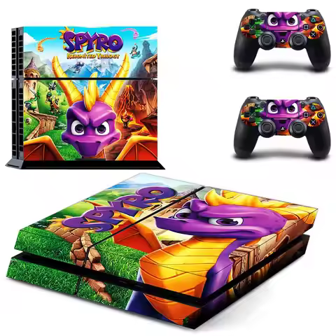 Spyro PS4 Stickers Play station 4 Skin PS 4 Sticker Decal Cover For PlayStation 4 PS4 Console & Cont