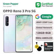 OPPO Reno3 Pro 5G Curved AMOLED Screen indisplay Fingerprint Snapdragon 765G 8GB RAM 128GB Storage Smart Phones