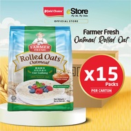 FARMER FRESH Oat Gulung | Oatmeal Rolled Oats - (1kg X 15) / 1 Carton [Oat]