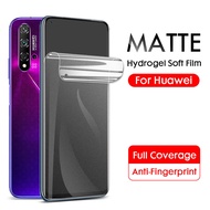 Huawei Matte Screen Protector Tempered Glass Soft Hydrogel Film for P20 Pro P30 Lite P40 Nova 5T 7i 7 SE Mate 20 Honor 8X Y7 Pro Y9 Prime 2019 Y5P Y6P Y9S