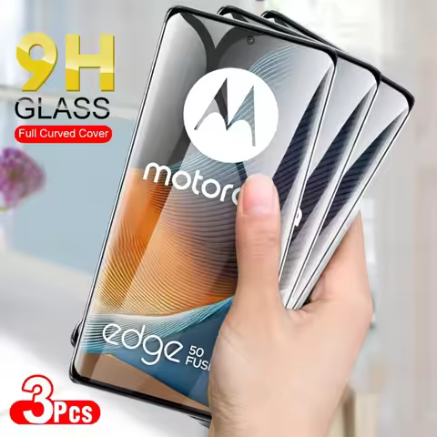 3Pcs 9H Cuvred Glass Cover For Motorola Moto Edge 50 Fusion 40 Neo 5G Screen Protector Tempered Glas