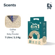2.3kg Cat Sand    EZPET 【4IN1】Tofu Cat Litter Pasir Kucing Toufu Cat Litter Toilet Kucing Tou fu